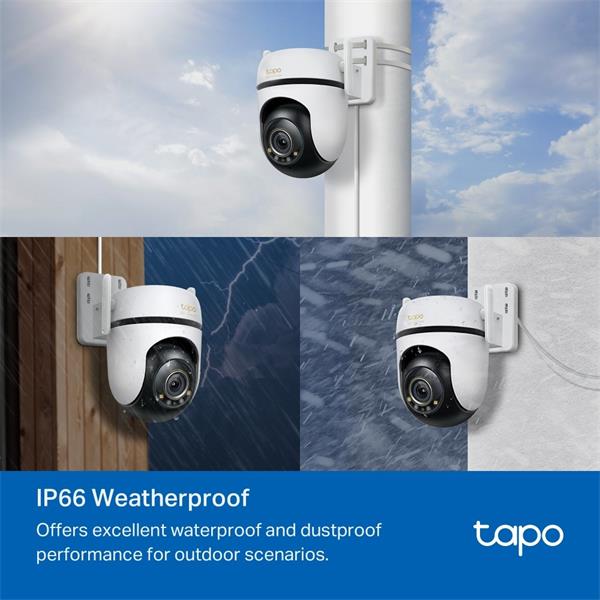 TP-LINK "Outdoor Pan/Tilt Security Wi-Fi CameraSPEC: 3K 5MP (2880x1620), 2.4 GHz, 2 × External Antennas, 1 × Ethernet P 