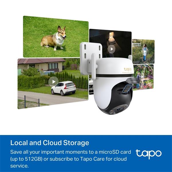 TP-LINK "Outdoor Pan/Tilt Security Wi-Fi CameraSPEC: 3K 5MP (2880x1620), 2.4 GHz, 2 × External Antennas, 1 × Ethernet P 