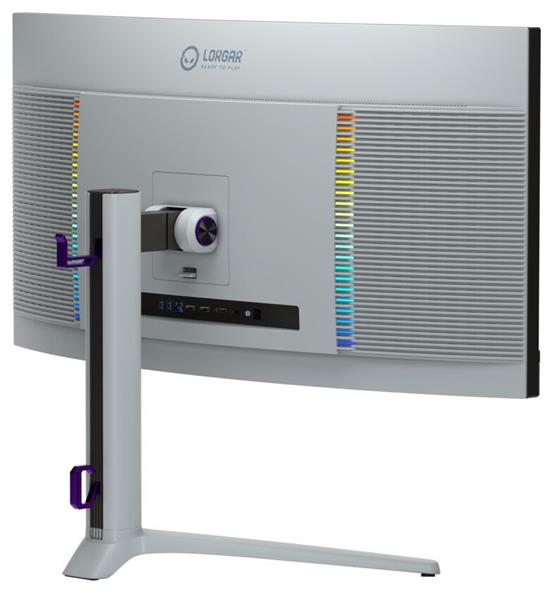 Lorgar 34MP1, herný monitor 34´´, LCD 3440x1440, 1 000 000:1, 1ms, 1000cd, HDMI, DP, USB-C(90W), reproduktory, šedý 