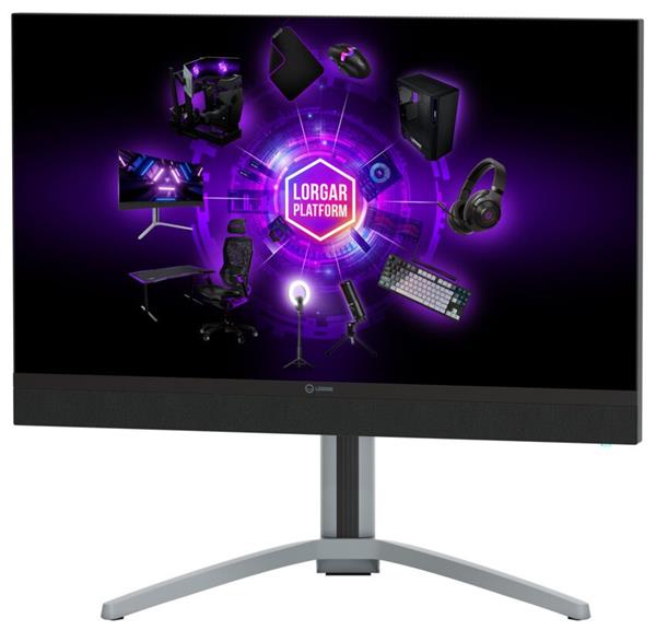 Lorgar 27MP1, herný monitor 27´´, LCD 3840x2160, 1 000 000:1, 1ms, 1000cd, HDMI, DP, USB-C(90W), reproduktory, šedý 
