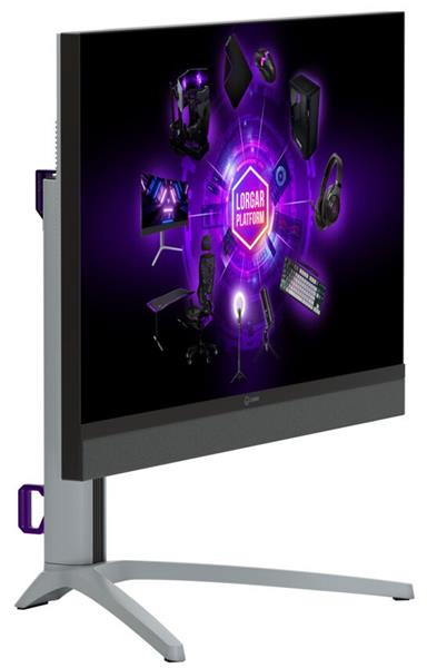 Lorgar 27MP1, herný monitor 27´´, LCD 3840x2160, 1 000 000:1, 1ms, 1000cd, HDMI, DP, USB-C(90W), reproduktory, šedý 