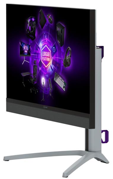 Lorgar 27MP1, herný monitor 27´´, LCD 3840x2160, 1 000 000:1, 1ms, 1000cd, HDMI, DP, USB-C(90W), reproduktory, šedý 