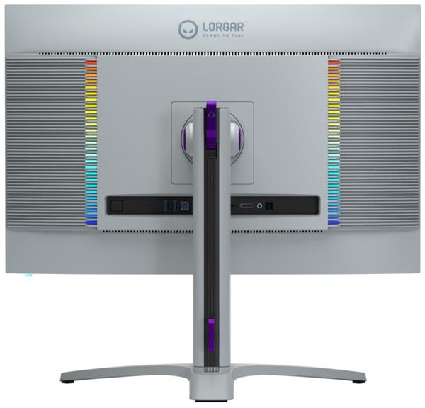 Lorgar 27MP1, herný monitor 27´´, LCD 3840x2160, 1 000 000:1, 1ms, 1000cd, HDMI, DP, USB-C(90W), reproduktory, šedý 