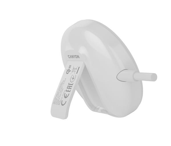 Canyon OnCharge 105, magnetická bezdrôtová nabíjačka, výkon 15W, 1,5m kábel, biela 
