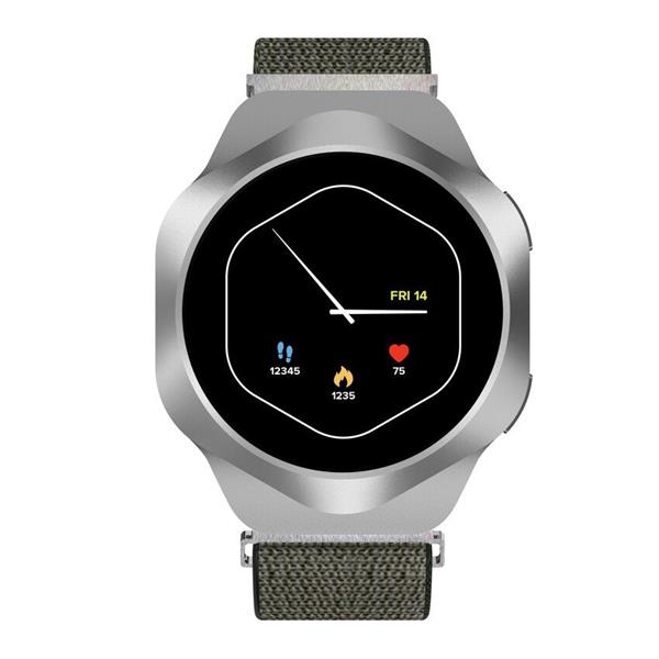 Canyon Hexagon 88, smart hodinky, BT, fareb. AMOLED displej 1,43", vodotes. IP67, multišport. režim, strieborné 