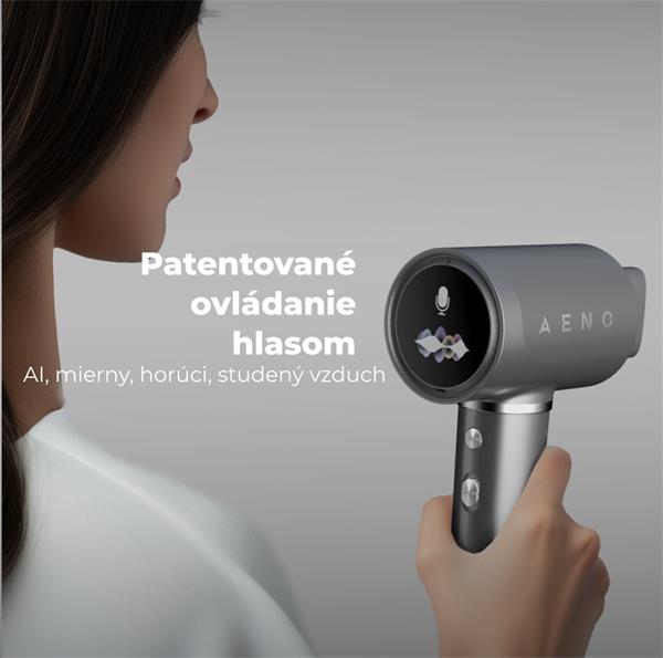 AENO Inteligentný sušič vlasov HD5, 100km h, Hlasové ovl., ionizátor, AI, NTC, Gravity senzor, Infra Senzor, 67 dB, LED 