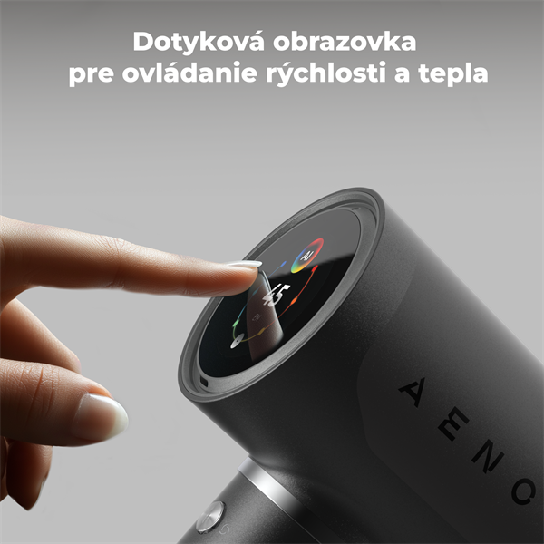 AENO Inteligentný sušič vlasov HD5, 100km h, Hlasové ovl., ionizátor, AI, NTC, Gravity senzor, Infra Senzor, 67 dB, LED 