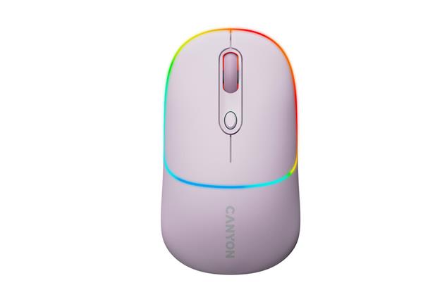Canyon MW-22, 2v1 bezdrôtová optická myš Bluetooth / Wireless USB, 800/1200/1600 DPI, 4 tlač, ružová 