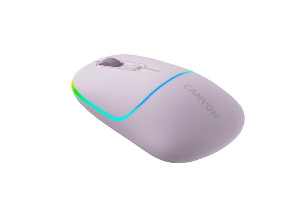 Canyon MW-22, 2v1 bezdrôtová optická myš Bluetooth / Wireless USB, 800/1200/1600 DPI, 4 tlač, ružová 