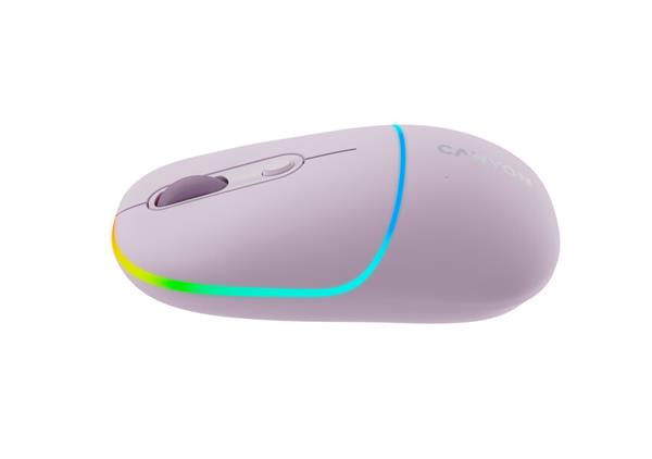 Canyon MW-22, 2v1 bezdrôtová optická myš Bluetooth / Wireless USB, 800/1200/1600 DPI, 4 tlač, ružová 