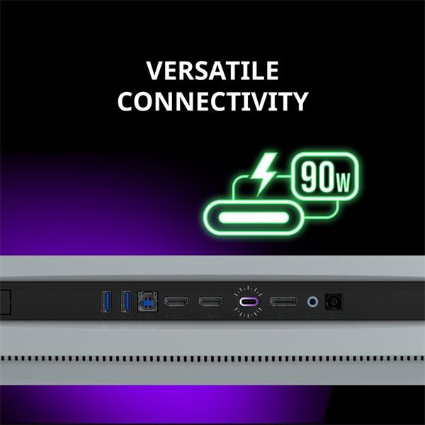 Lorgar 27MP1, herný monitor 27´´, LCD 3840x2160, 1 000 000:1, 1ms, 1000cd, HDMI, DP, USB-C(90W), reproduktory, šedý 