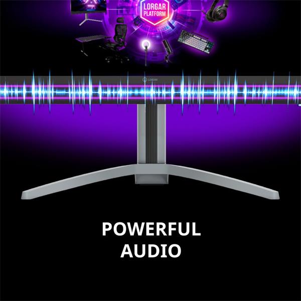 Lorgar 27MP1, herný monitor 27´´, LCD 3840x2160, 1 000 000:1, 1ms, 1000cd, HDMI, DP, USB-C(90W), reproduktory, šedý 