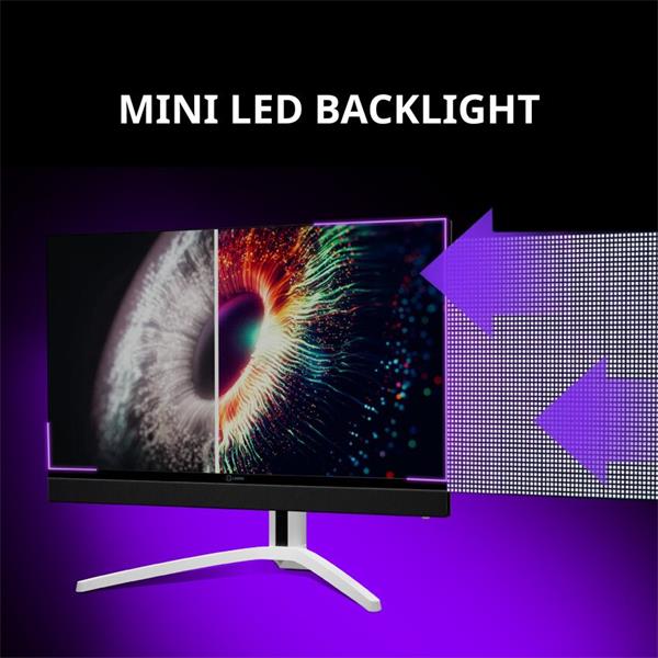 Lorgar 27MP1, herný monitor 27´´, LCD 3840x2160, 1 000 000:1, 1ms, 1000cd, HDMI, DP, USB-C(90W), reproduktory, šedý 