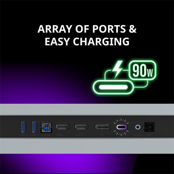 Lorgar 34MP1, herný monitor 34´´, LCD 3440x1440, 1 000 000:1, 1ms, 1000cd, HDMI, DP, USB-C(90W), reproduktory, šedý 