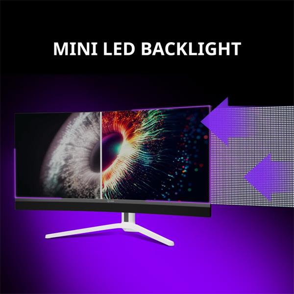 Lorgar 34MP1, herný monitor 34´´, LCD 3440x1440, 1 000 000:1, 1ms, 1000cd, HDMI, DP, USB-C(90W), reproduktory, šedý 