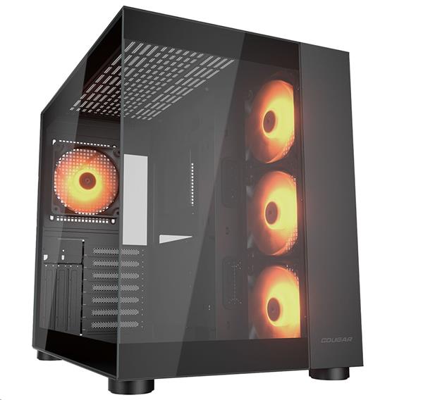 COUGAR FV150 RGB PC Case, Mid tower, Black 