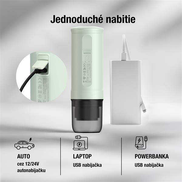 BUYDEEM OTEM-01-CG (OUTIN) prenosný nano espresso kávovar, zelený 