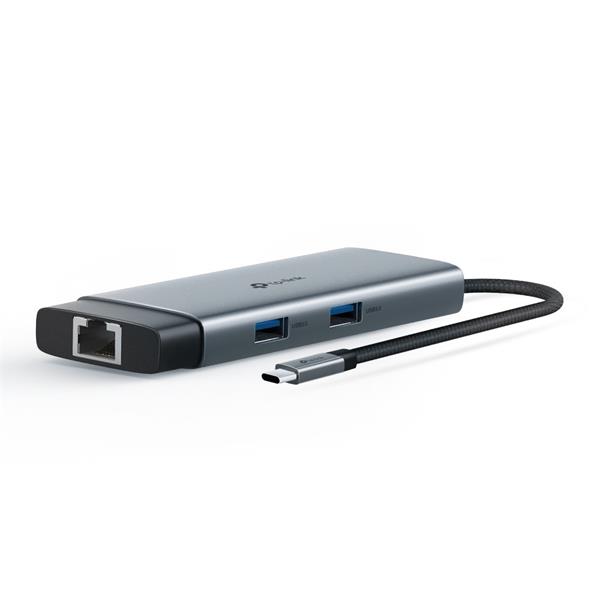 USB Type-C 6-Port Hub SPEC: 1 × USB-C Connector,1 × HDMI 4K 60Hz Port,1 × USB-C PD 100W Port,1 × RJ45 1000Mbps Port,2 ×  