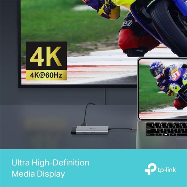 USB Type-C 6-Port Hub SPEC: 1 × USB-C Connector,1 × HDMI 4K 60Hz Port,1 × USB-C PD 100W Port,1 × RJ45 1000Mbps Port,2 ×  