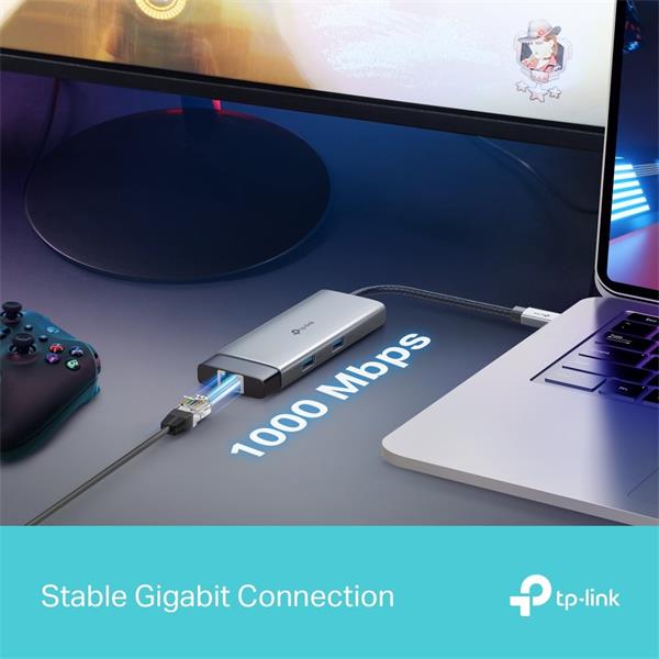 USB Type-C 6-Port Hub SPEC: 1 × USB-C Connector,1 × HDMI 4K 60Hz Port,1 × USB-C PD 100W Port,1 × RJ45 1000Mbps Port,2 ×  