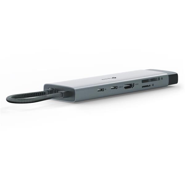 USB Type-C 9-Port Hub SPEC: 1 × USB-C Connector,1 × HDMI 4K 60Hz Port,1 × USB-C PD 100W Port,1 × RJ45 1000Mbps Port,1 ×  