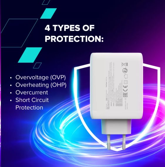 Canyon OnCharge 100ACC, vysokorýchlostná univerzálna nabíjačka do steny, 2xUSB-C 100W, 1xUSB-C 30W, 1xUSB-A 30W, biela 