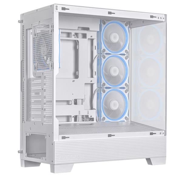 ASUS A31 PLUS TG ARGB WHITE skrinka ATX biela 4x ARGB fan 