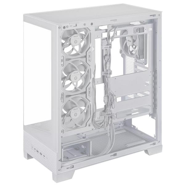 ASUS A31 PLUS TG ARGB WHITE skrinka ATX biela 4x ARGB fan 