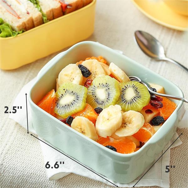 BUYDEEM Bento obedová keramická miska 810 ml, model CT1006, farba zelená 