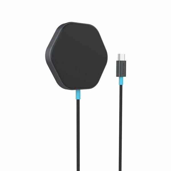 Canyon Hexagon 110, magnetická bezdrôtová nabíjačka, výkon 15W, čierna 
