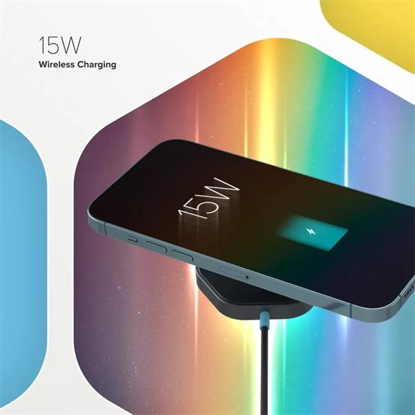 Canyon Hexagon 110, magnetická bezdrôtová nabíjačka, výkon 15W, čierna 