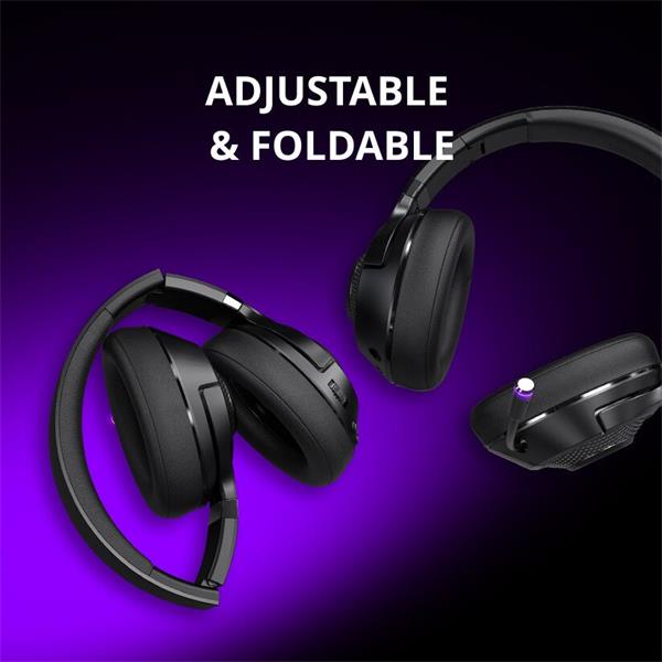 Lorgar Noah 702, herny headset 3v1 - BT 5.3 + WiFi + 3.5mm jack , skladací dizajn, 1000 mAh vysokokapacitný akumulátor 