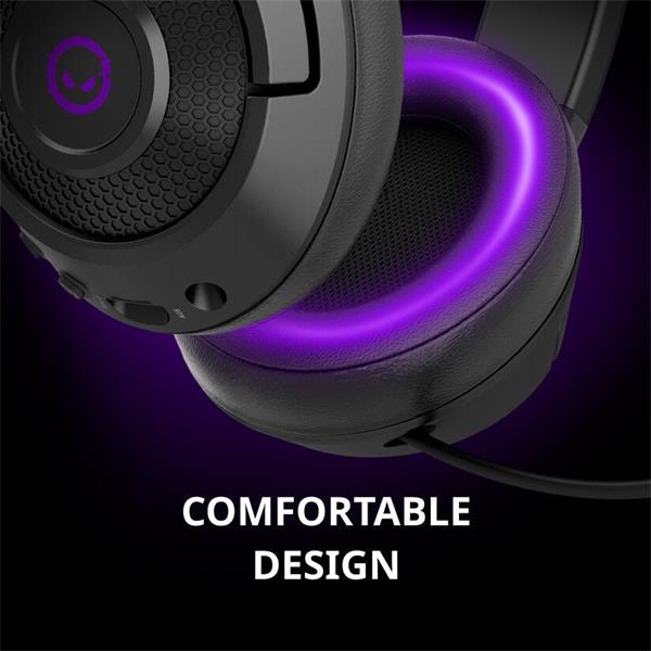 Lorgar Noah 702, herny headset 3v1 - BT 5.3 + WiFi + 3.5mm jack , skladací dizajn, 1000 mAh vysokokapacitný akumulátor 