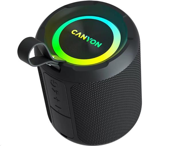 Canyon OnMove 11, Bluetooth 5.3. reproduktor, USB nabíjanie, výdrž 6 hod, SD karta, IPX6, čierny 