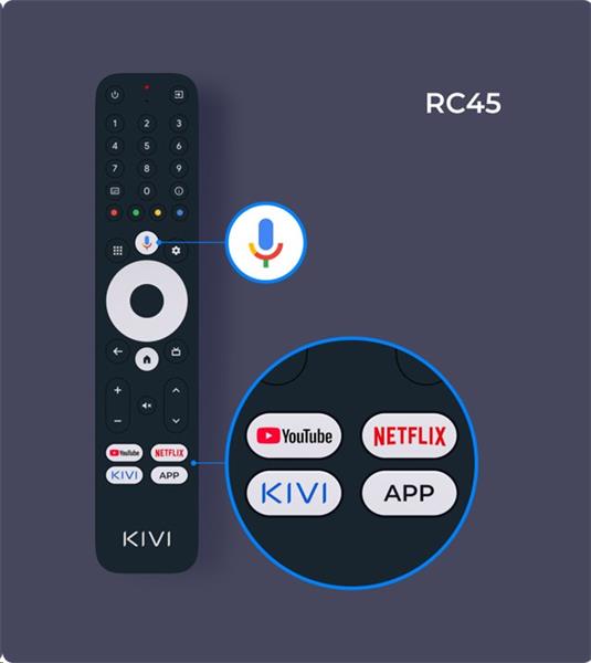 KIVI TV 43U710QB, 43" UHD, OPTIMA  L5 HDR, SMART GOOGLE TV, Vyrobene v CZ, Cierna 