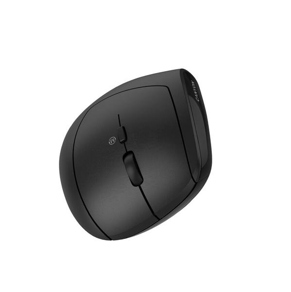 Canyon MW-25, 2v1 vertikálna bezdrôtová optická myš, BT/ 2.4 GHz , 2400 dpi, LED indikácia, 1xAA batéria, čierna 