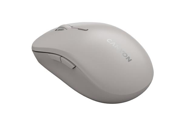Canyon MW-12, 2v1 bezdrôtová optická myš Bluetooth / 2.4 GHz, tichá, 6 tlačidiel, 800/1200/1600/2400 DPI, béžová 