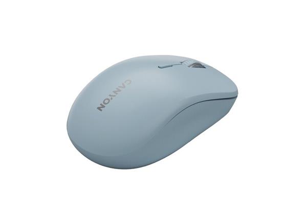 Canyon MW-12, 2v1 bezdrôtová optická myš Bluetooth / 2.4 GHz, tichá, 6 tlačidiel, 800/1200/1600/2400 DPI, modrá 