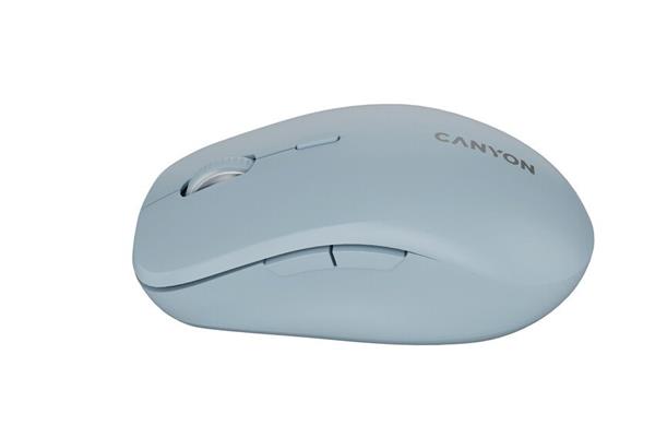 Canyon MW-12, 2v1 bezdrôtová optická myš Bluetooth / 2.4 GHz, tichá, 6 tlačidiel, 800/1200/1600/2400 DPI, modrá 