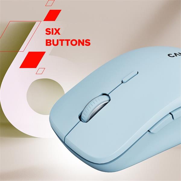 Canyon MW-12, 2v1 bezdrôtová optická myš Bluetooth / 2.4 GHz, tichá, 6 tlačidiel, 800/1200/1600/2400 DPI, béžová 