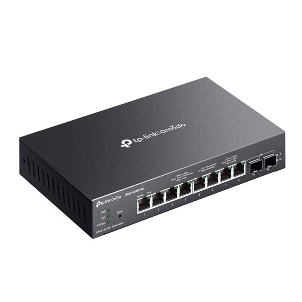 TP-LINK "Omada 8-Port 2.5GBASE-T and 2-Port 10GE SFP+ Smart Switch with 8-Port PoE+PORT: 8× 2.5G PoE+ Ports, 2× 10G SFP 