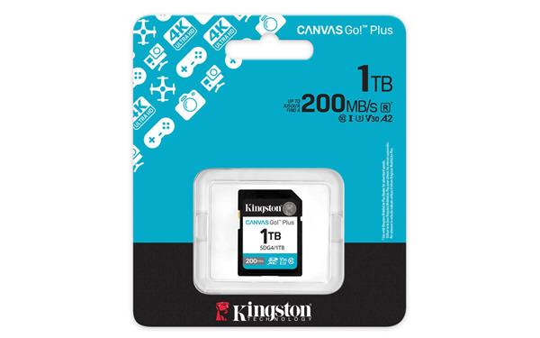 1 TB .SDXC karta Kingston Canvas Go Plus Gen4 ( r200MB/s, w160MB/s ) 