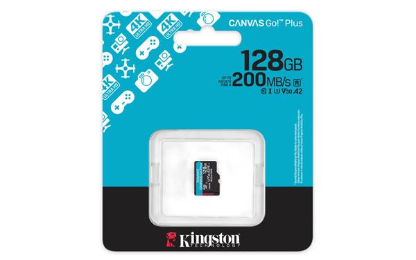 128 GB . microSDXC karta Kingston Canvas Go Plus Gen4 bez adaptéra 