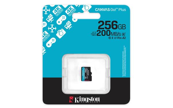 256 GB . microSDXC karta Kingston Canvas Go Plus Gen4 bez adaptéra 