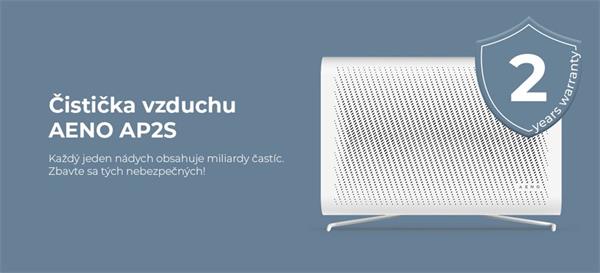 AENO Čistička vzduchu AP2S - 50m2, 420m3/h,SMART, Tvoc senzor, Carbon&HEPA H13, UV lampa, ION, na stenu 