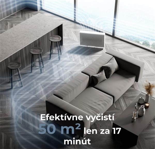 AENO Čistička vzduchu AP2S - 50m2, 420m3/h,SMART, Tvoc senzor, Carbon&HEPA H13, UV lampa, ION, na stenu 