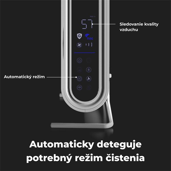AENO Čistička vzduchu AP2S - 50m2, 420m3/h,SMART, Tvoc senzor, Carbon&HEPA H13, UV lampa, ION, na stenu 