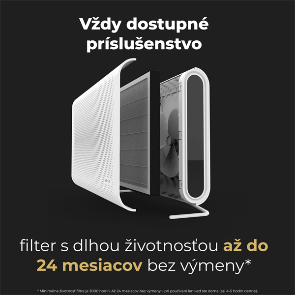 AENO Čistička vzduchu AP2S - 50m2, 420m3/h,SMART, Tvoc senzor, Carbon&HEPA H13, UV lampa, ION, na stenu 