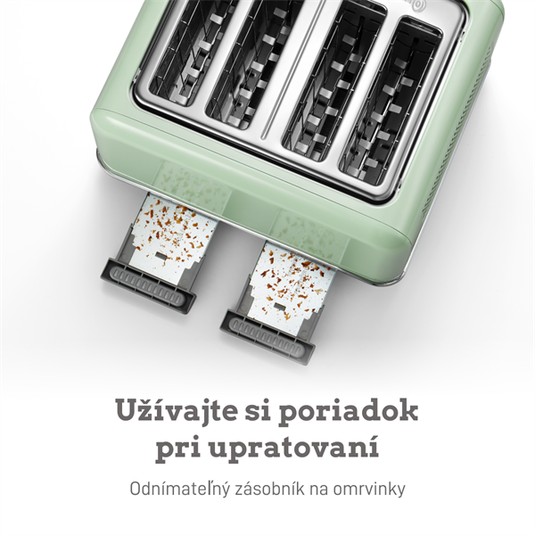 BUYDEEM 4-plátkový hriankovač, model DT640E, farba zelená, EU 