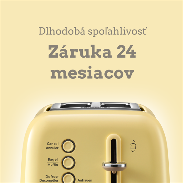 BUYDEEM Hriankovač na 2 plátky, model DT620E, farba jemná žltá, EU 